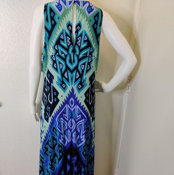 New Donna Morgan long peacock dress - Picture 2 of 8